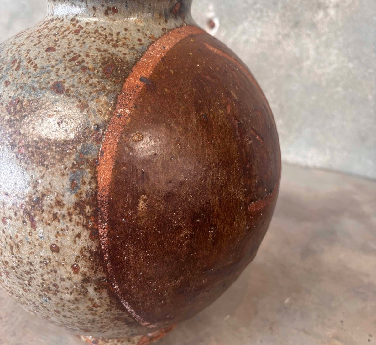 Vintage Tsubo Style Glazed Vessel