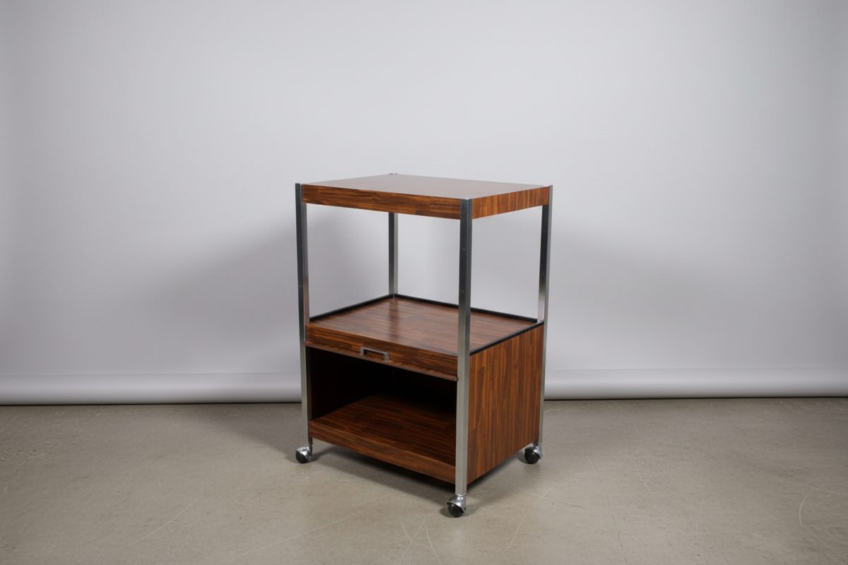 Vintage Chrome Trolley / Cart