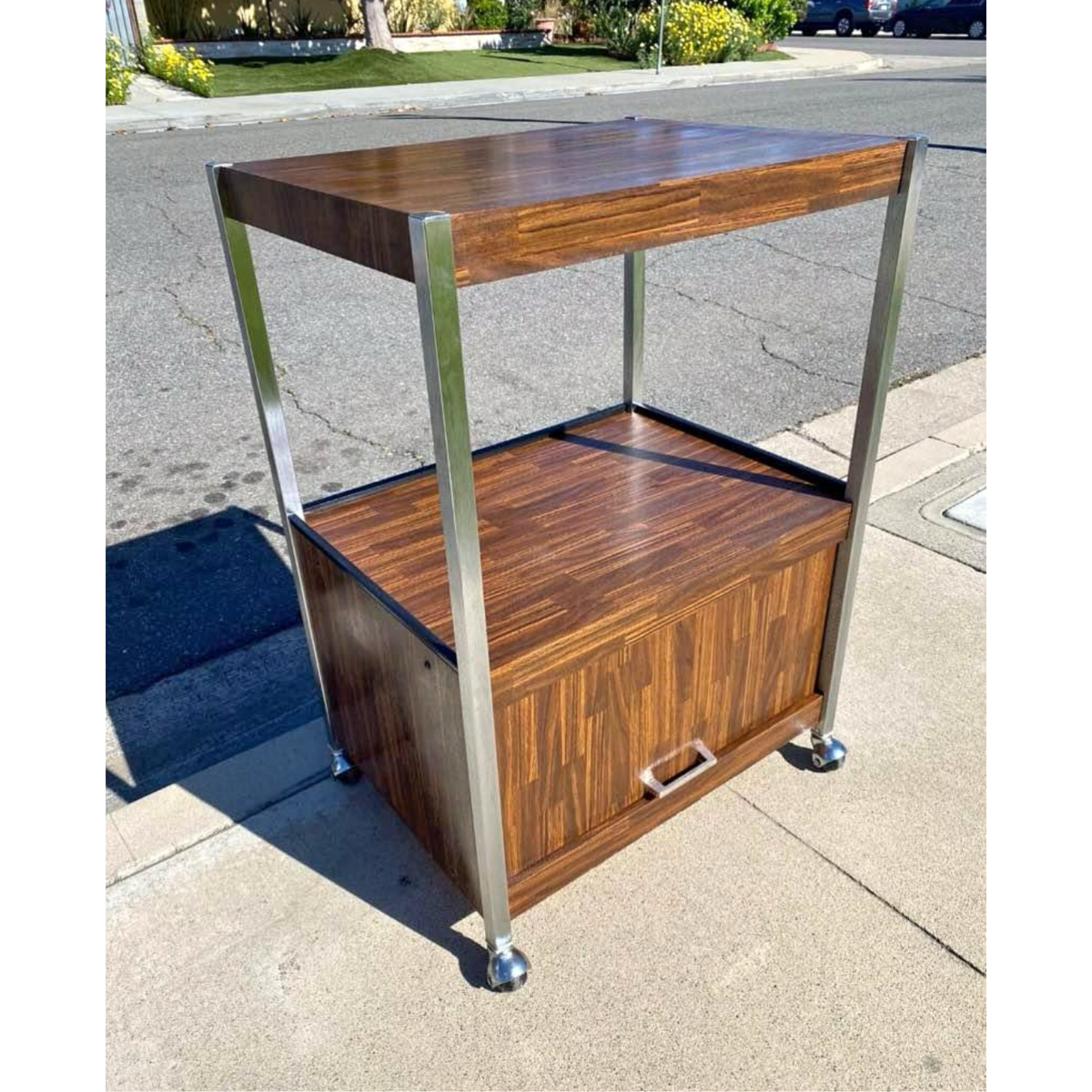 Vintage Chrome Trolley / Cart