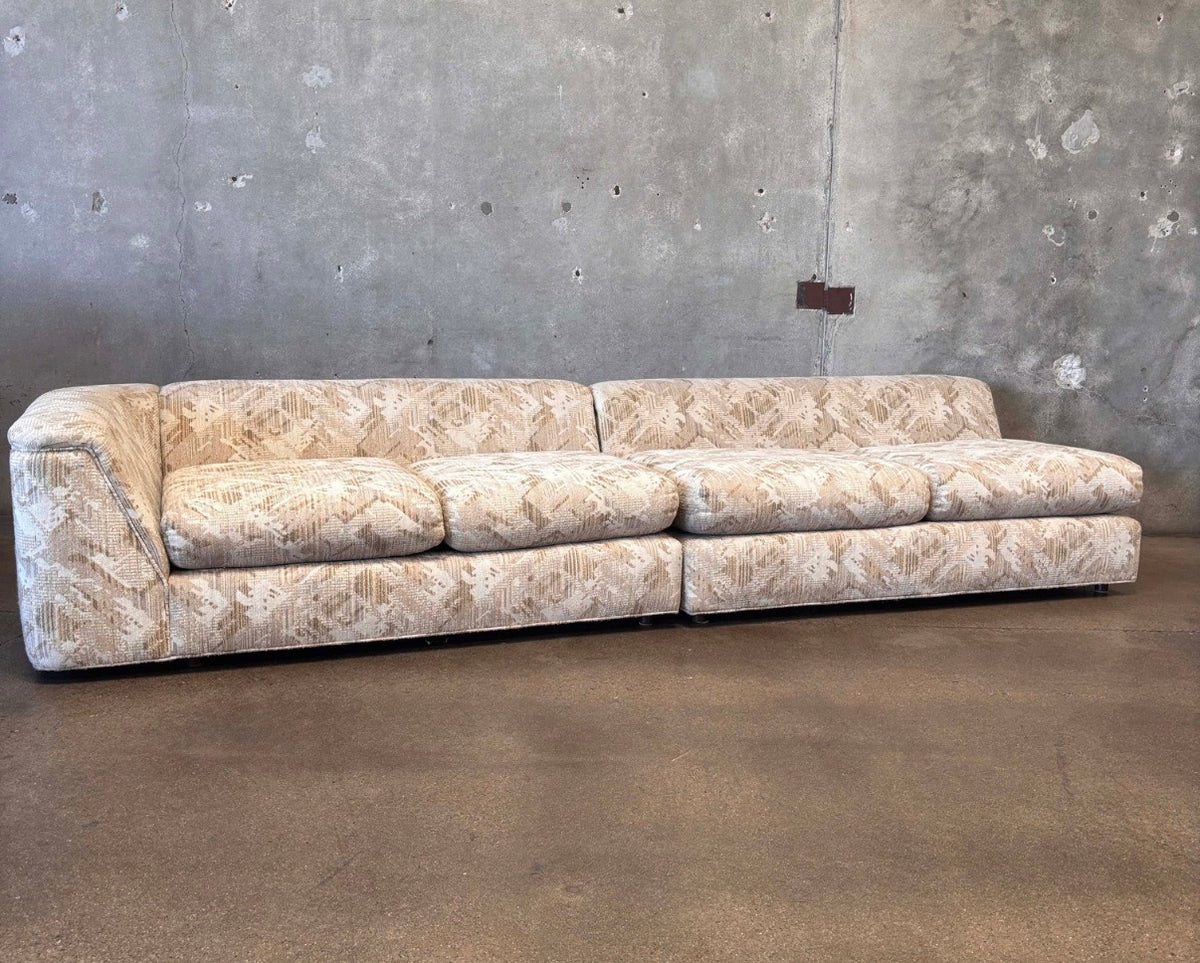 Vintage Modular Low Profile Couch