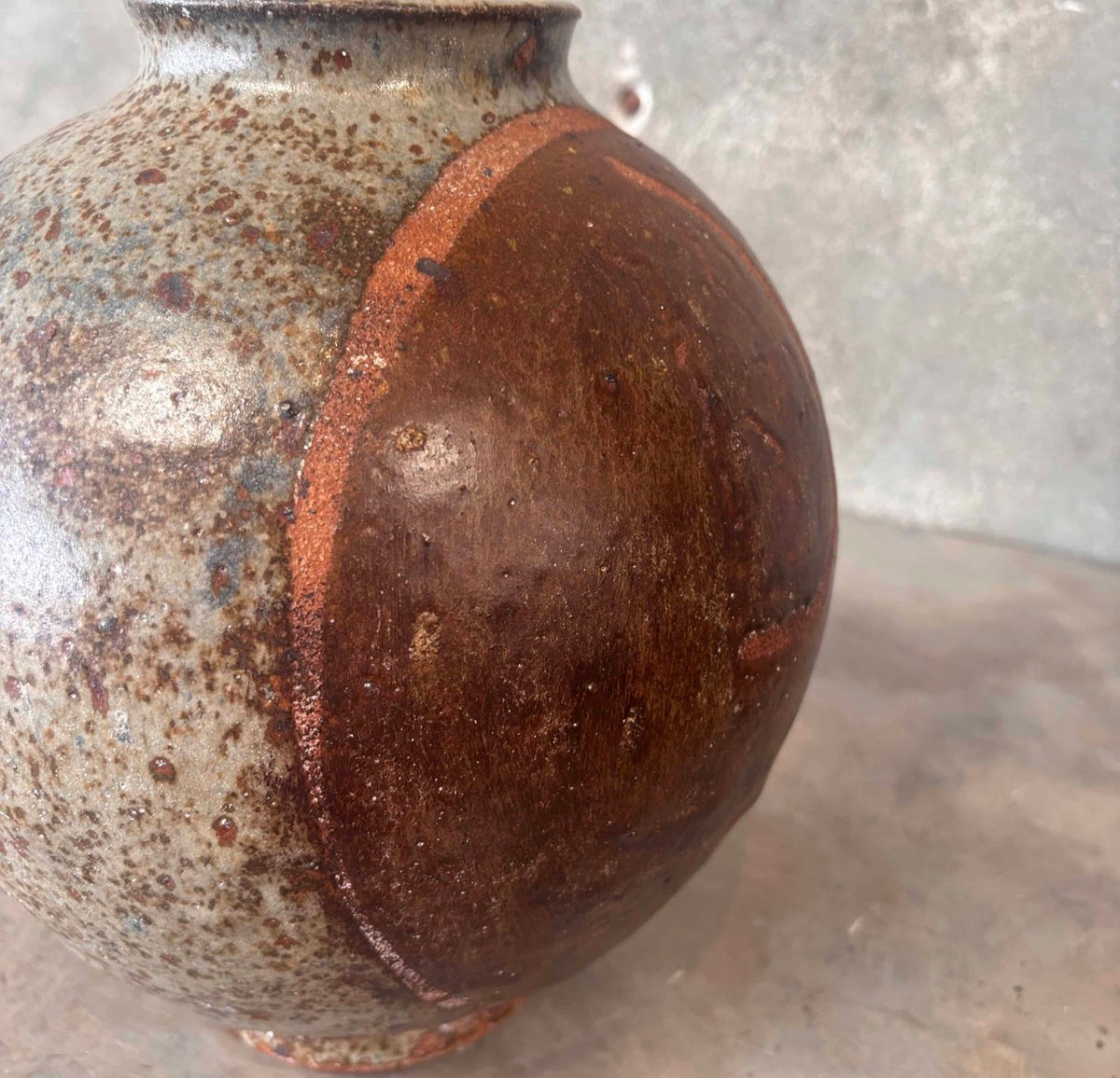 Vintage Tsubo Style Glazed Vessel