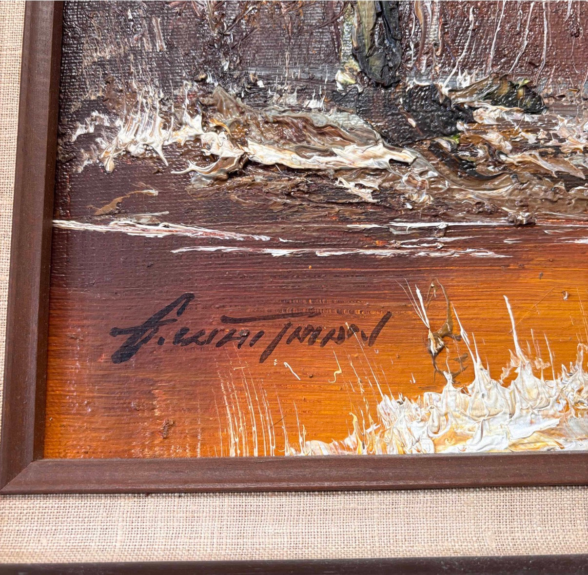 Vintage  Framed Oil Painting