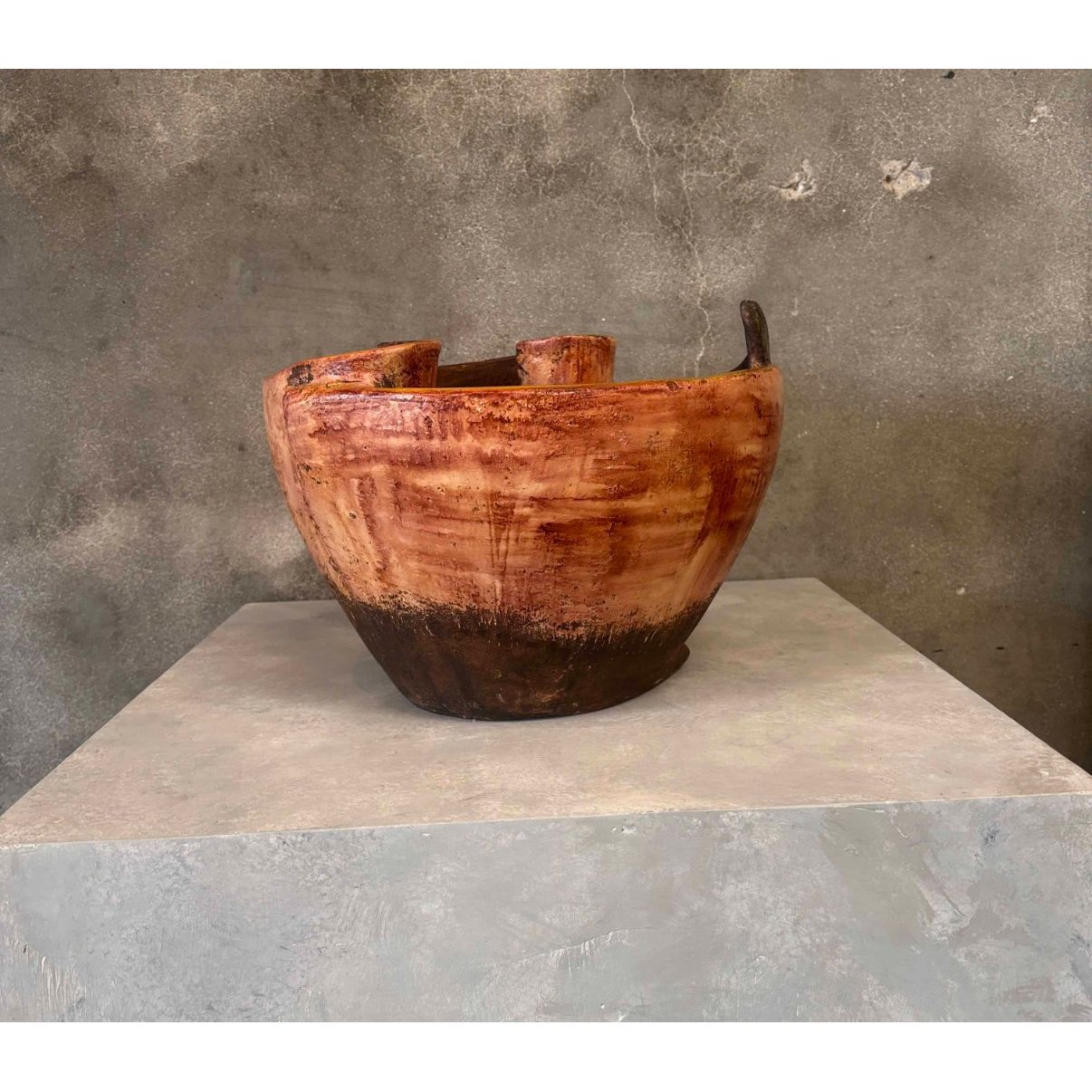 Vintage Hand Carved Vessel