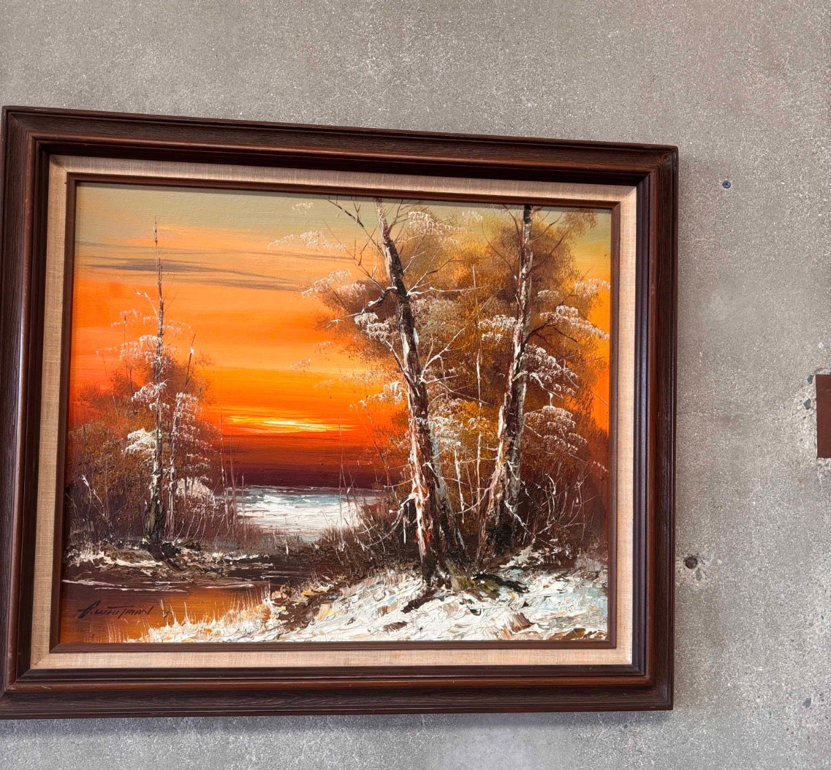 Vintage  Framed Oil Painting