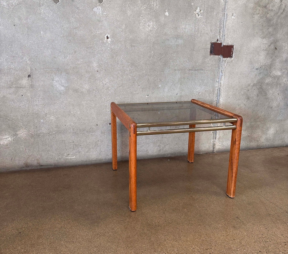 Post Modern Oak  & Glass Table