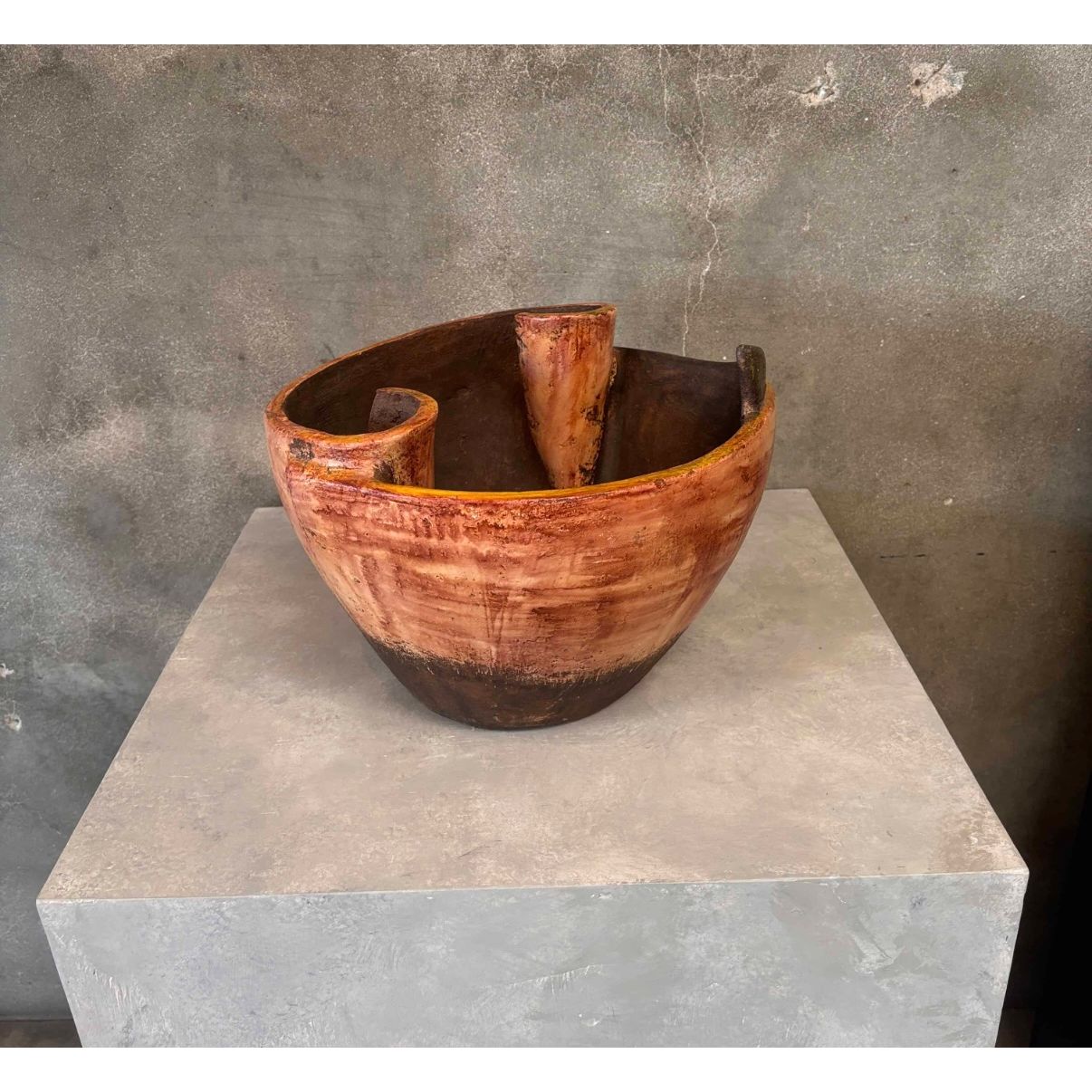 Vintage Hand Carved Vessel