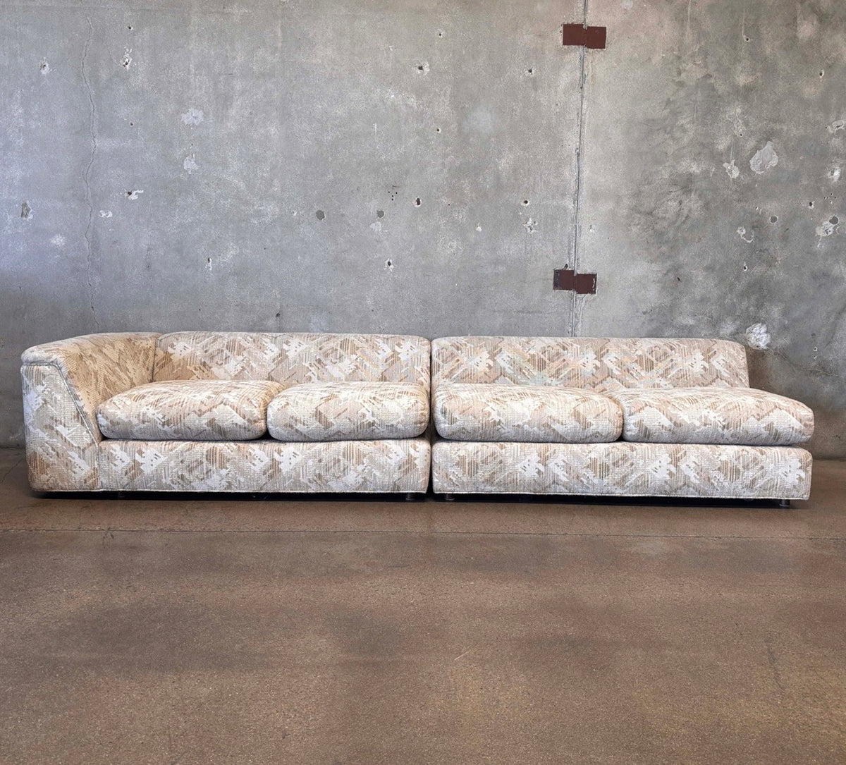 Vintage Modular Low Profile Couch