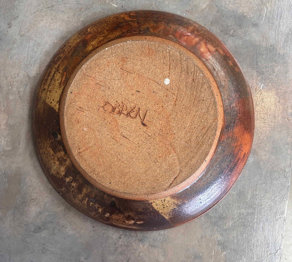 Vintage Glazed Ceramic Studio Pottery Platter